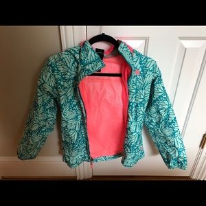 The North face raincoat girls size 10/12.